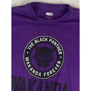 Marvel Black Panther Wakanda Forever XXL Purple Graphic T-Shirt‎ 2XL